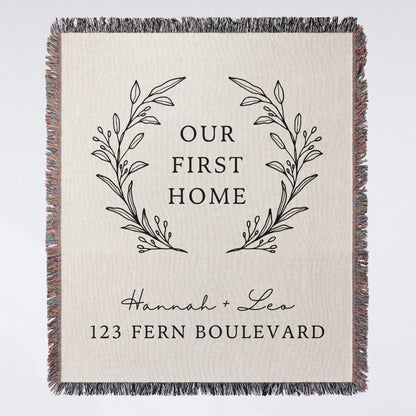 Our First Home Woven Blanket
