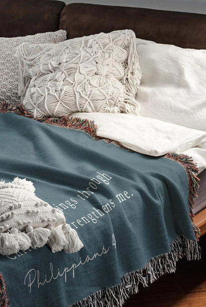 Personalized Scripture Woven Blanket