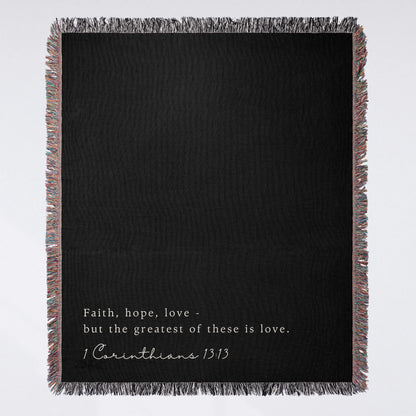 Personalized Scripture Woven Blanket