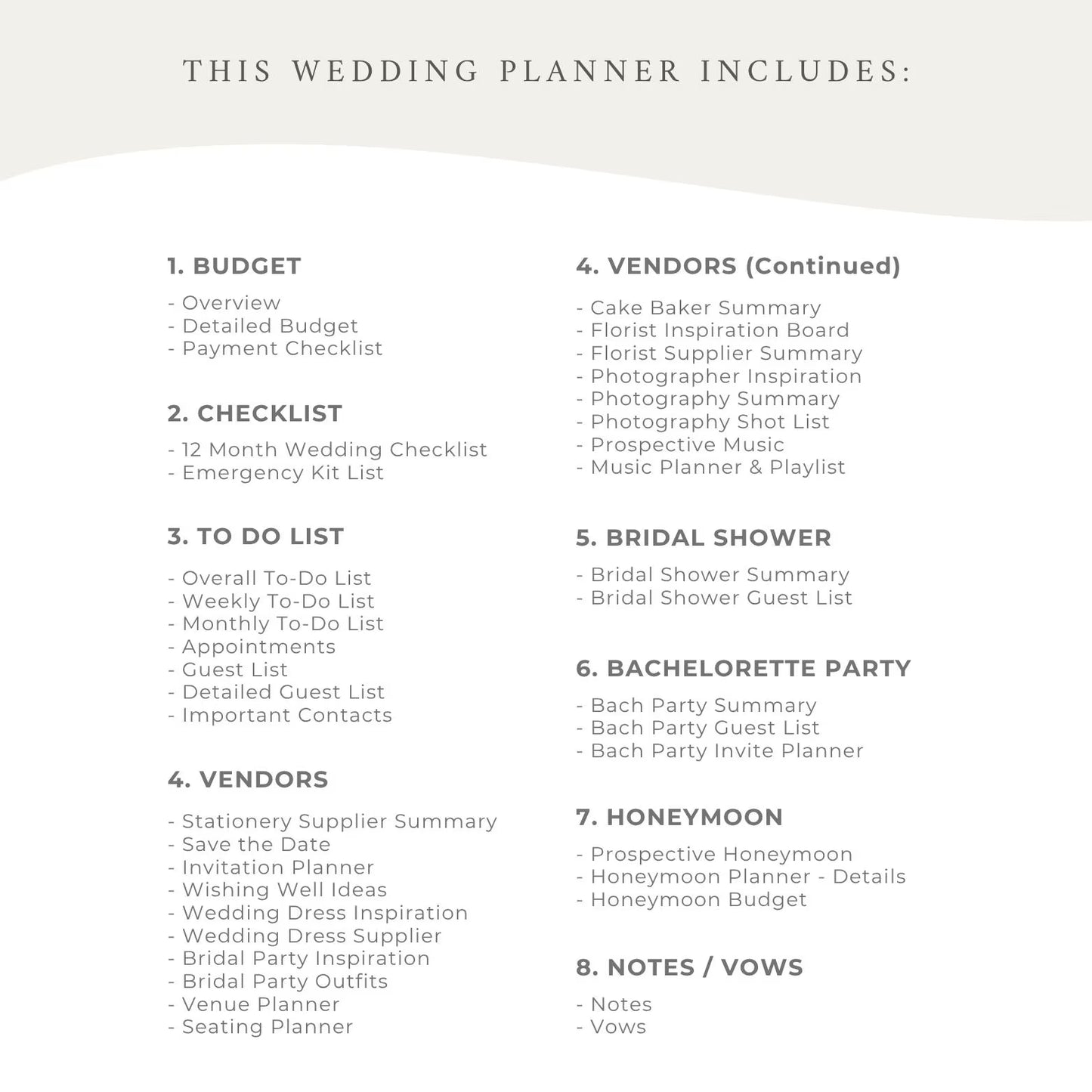 Art Deco Wedding Planner