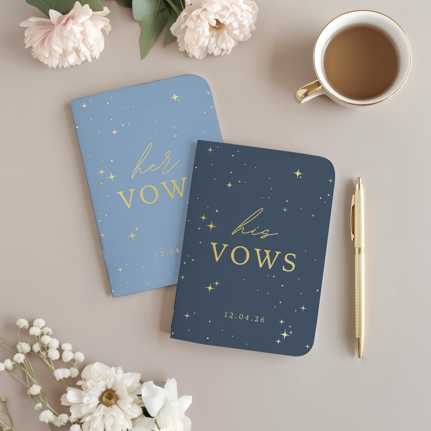 Stars Wedding Vow Book Set