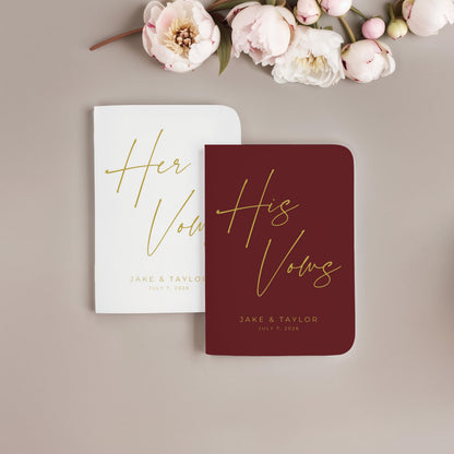Script Wedding Vow Book Set