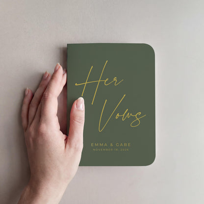 Script Wedding Vow Book Set