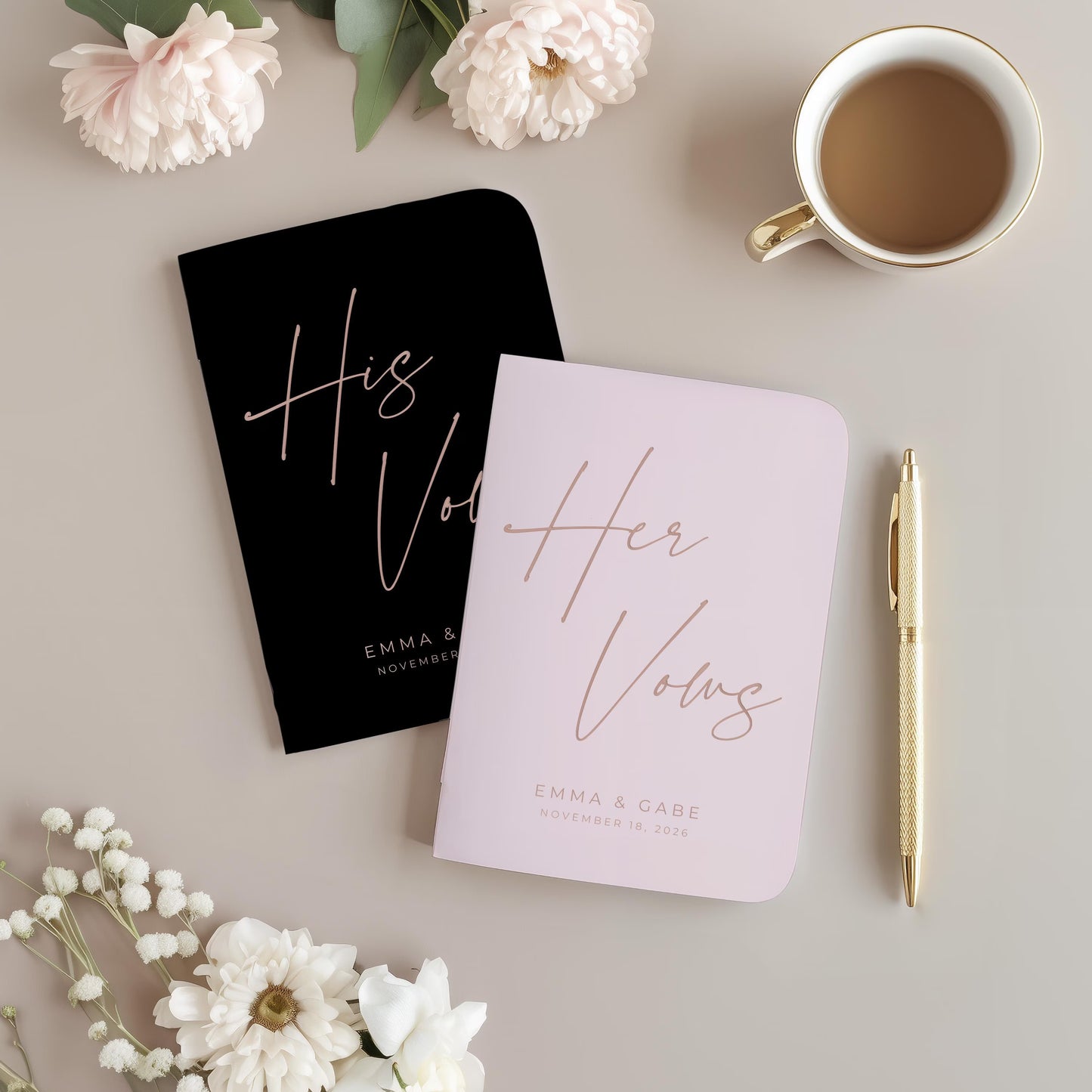 Script Wedding Vow Book Set