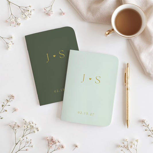 Minimalist Wedding Vow Book Set