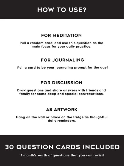 Meditation & Journaling Prompt Cards