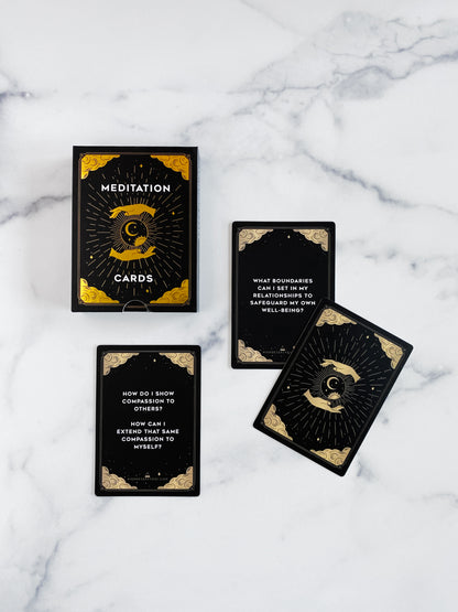 Meditation & Journaling Prompt Cards and 'Intuition' Blank Lined Journal Bundle